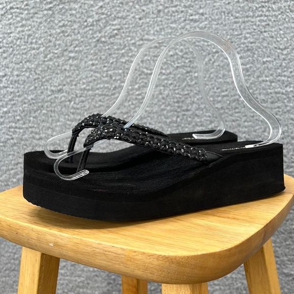 Joe Boxer Shoes Y2k Chunky Platform Sandals Flip Flops Slides 85